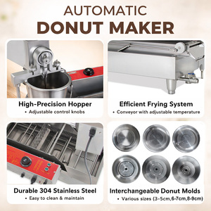 Macchina Automatica Mini per Ciambelle a Fila Singola, Friggitrice per Ciambelle, Produttore Automatico di Ciambelle OEM per Ristoranti e Panifici - Product Image 3