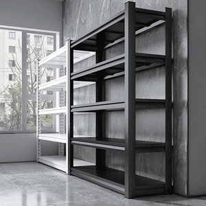 Étagère de rangement domestique multi-niveaux sur pied à 6 niveaux, présentoir polyvalent en acier cornière pour supermarché, entrepôt, balcon - Product Image 1