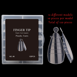 120 pièces de moules à ongles longs pour extension rapide française, double forme, pour ongles cercueil, pour manucure en gel en salon, outil de système d'onglerie réutilisable - Product Image 2