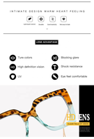 Nouvelles Lunettes Anti-lumière Bleue Carrées Surdimensionnées Vintage pour Femmes, Verres Colorés Tendance, Monture Fleurie, Lunettes d'Ordinateur et de Myopie Surdimensionnées