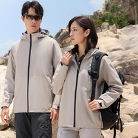 Manteau respirant hydrofuge monocouche décontracté pour hommes nouveau printemps automne veste d'extérieur fermeture à glissière Style transfrontalier