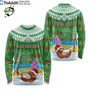 Poliéster de alta calidad personalizado <span class=keywords><strong>playa</strong></span> Navidad Islas Cook camiseta hombres mujeres vacaciones tropicales Casual Streetwear Slim Fit Top - Product Image 1