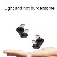 Adaptor USB C 2 dalam 1 pria KE pria, adaptor tipe-c ke tipe-c bentuk U untuk ponsel Tablet