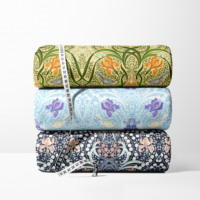 Tissu en popeline de coton imprimé floral, 100 % peigné, respirant, antistatique, léger, pour vêtements, literie, robes et chemises