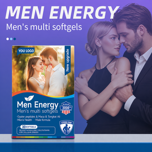 Multivitamínico Natural para Hombres, Cápsulas Blandas Energéticas con Péptidos de Ostra, Maca, Tongkat Ali, Ginseng 3000mg, Fórmula Diaria para la Vitalidad Masculina, 30 Unidades - Product Image 1