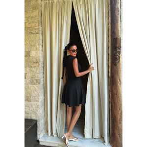 Vestido Midi con Estampado Floral de Dos Tonos, 100% Algodón de Alta Calidad para Festivales y Fiestas, Tallas XS-3XL, Estilo Modesto para Fiesta, con Forro - Product Image 1