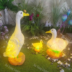 Esculturas de Pato con Luces de Fibra de Vidrio para Parques, Resorts, Centros Comerciales y Proyectos de Exhibición de Atracciones en Jardines Familiares - Product Image 5