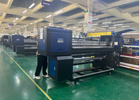 Máquina de impresión por sublimación de gran formato ancho de 6 pies, 15 cabezales, tinta CMYK, poliéster, 16 cabezales, fábrica de máquinas impresoras por sublimación