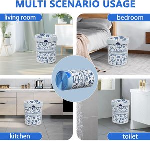 Bolsas de Basura Huamaohengchun de 13 Galones, con Cordón, a Prueba de Fugas, de LDPE, con Asas Largas, Control de Olores, Resistentes a Desgarros, Coloridas, Paquete de 80 - Product Image 6