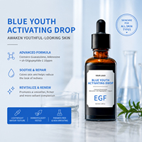 Sérum Activant Jeunesse Bleu EGF&FGF – Réparation de la Barrière Cutanée, Élimination des Imperfections et Marques d'Acné, Réduction des Rides Fines – Ampoules