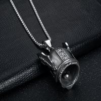 Pendentif cloche Aquila Guardian en acier inoxydable 316L, thème religieux chrétien, pour motards, collier de moto