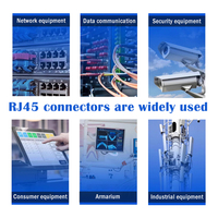 Conector RJ45 Vertical con Transformador Magnético Integrado, Conector Modular 8P8C para Montaje en PCB