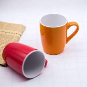แก้วเซรามิกสีพื้นแบบขายส่งและแก้วนมเรียบง่าย - Product Image 4