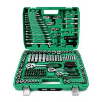 Ensemble d'outils d'entretien automobile de 216 pièces, coffret de transport rigide, qualité industrielle, clé à cliquet CRV, jeu complet pour la réparation de véhicules automobiles