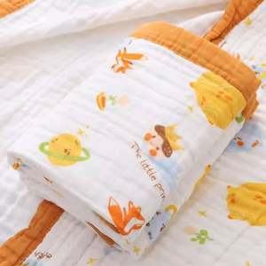 Customizable Printed 6 Layer Nursery Crib <b>Blanket</b> Bed Covers Cotton <b>Muslin</b> Baby Quilt <b>Blankets</b> for Toddlers - Product Image 3