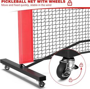 Tekerlekler ile taşınabilir Pickleball <span class=keywords><strong>Net</strong></span> seti 22 FT düzenleme boyutu ve 11 FT yarım mahkeme boyutu 2-in-1 turşu topu <span class=keywords><strong>Net</strong></span> - Product Image 5