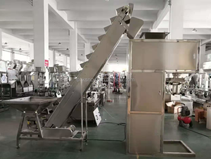 Machine de remplissage semi-automatique à induction électrique haute efficacité pour riz 25 kg, en sachets stand-up et en bocaux en verre, avec élévateur de grains motorisé - Product Image 4