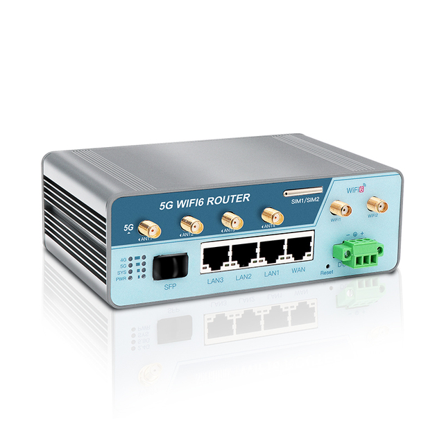 SERIALLINK Industrial 5G CPE Dual SIM Card Router with 2X2 2.4G/5.8G WIFI6 POE48 Output Is Optional IPQ6010 Chip