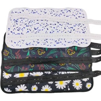Huile de ricin Pack Wrap 4 pièces Kit d'huile de ricin biologique réutilisable pour le cou poitrine taille réglable élastique huile de ricin compresse tampons