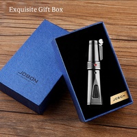 Briquet torche JOBON à flamme jet, rechargeable au gaz butane, design minimaliste, logo personnalisé, en alliage de zinc, pour l'extérieur