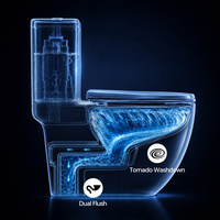 WC en céramique monobloc 4,5 L de haute qualité, chasse d'eau silencieuse Tornado, équipement sanitaire OEM ODM pour salle de bain, vente en gros