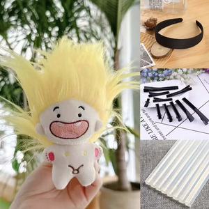 Muñeca <span class=keywords><strong>de</strong></span> moda con aro <span class=keywords><strong>de</strong></span> pelo <span class=keywords><strong>de</strong></span> Color, muñeco <span class=keywords><strong>de</strong></span> peluche periférico para mujer, diadema <span class=keywords><strong>de</strong></span> borde ancho francés con pinza para el pelo, accesorios para el cabello - Product Image 3