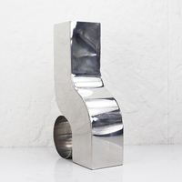 Vase de table rond moderne en métal argenté, étanche, pour décoration intérieure, mariage, vente directe d'usine en gros