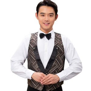 <span class=keywords><strong>Chaleco</strong></span> Antiestático de Algodón Unisex FUYI 2026, Uniforme de Trabajo para Camareros de Restaurantes Occidentales, Sin Costuras, con Detección de Agujas, para KTV y Hoteles - Product Image 1