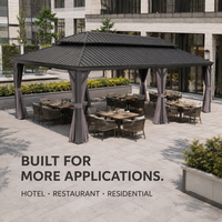 Pergola rétractable en aluminium avec configuration kit pour les projets hôteliers et de aménagement paysager et les exigences de projets personnalisés