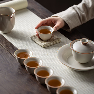 Taza de té de porcelana Ru Kiln Magnolia, taza de degustación de estilo retro, taza personal para juego de té Kung Fu - Product Image 5