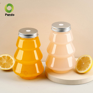 Rõ ràng chai nước ép nhựa với nắp nhôm 500ml trong suốt Cây giáng sinh chai để hiển thị - Product Image 6