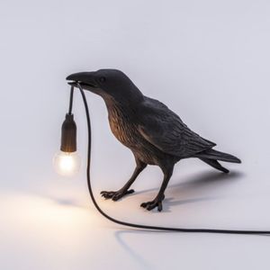 Hot Sale Schlafzimmer Dekor Tier Nacht lampe Glück Vogel beißen Draht <span class=keywords><strong>re</strong></span> sin Wand lampe Krähe Licht mit Glühbirne - Product Image 1