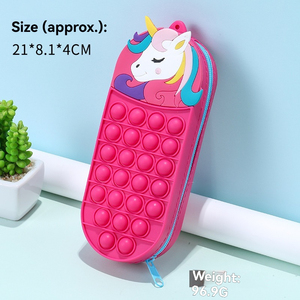 Bán buôn dễ thương phim hoạt hình động vật có hình dạng bong bóng Silicone bút chì trường hợp giá thấp sinh viên lưu trữ hộp - Product Image 2