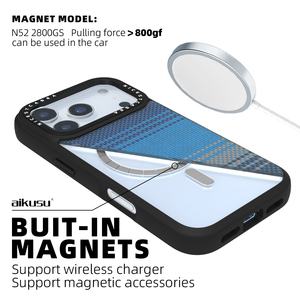 Étui de téléphone en fibre d'aramide Kevlar bleu Aikusu pour iPhone 13 14 15 16 17 pro max - Product Image 4