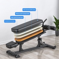 Banc de musculation professionnel pliable unisexe multifonctionnel pour exercices couchés, brûle-graisse, pour la maison et l'intérieur, chaise de fitness, banc individuel