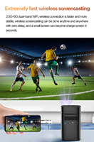[Aplicaciones globales] Wupro M1 Smart DLP Proyector Portátil Mini Proyector de bolsillo recargable 2 + 32GB 1080P Android 9,0 Proyector