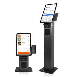 Usingwin - Quiosque de pagamento com tela sensível ao toque para restaurantes, mcdonalds, 21.5, 23.6, 24, 27 e 32 "", impressora de código QR, scanner de autoatendimento