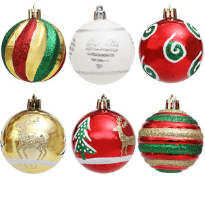 Nouvelle Arrivée Boules de Noël Modernes de Haute Qualité en Plastique de 6 cm, Motif Élan Doré, Décoration Suspendue pour Arbre de Noël, Pendentif de Fête - Product Image 3