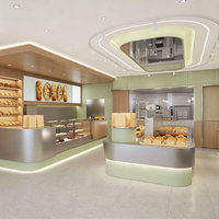 Open central toast Island vitrine réfrigérée pour gâteau en verre usine personnalisée one stop service
