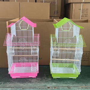 Toptan yeni Model ucuz 3 bölmeler kanarya papağan kafes tel Metal ispinoz kuş üreme kafesleri depolama Pet ev - Product Image 3