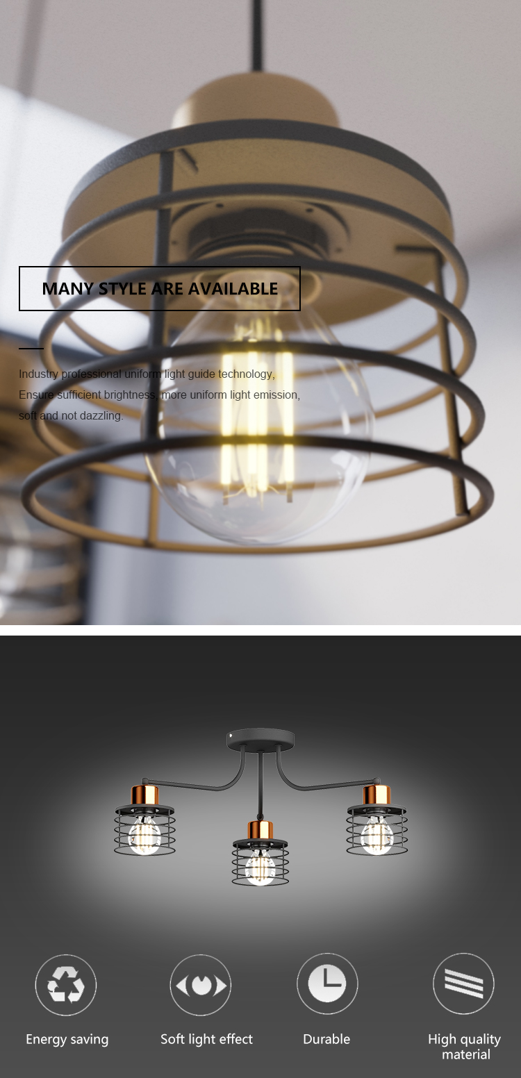 Simple Style Metal 5W Decoration Office Living Room Bedroom Indoor E27 Wall Lamp