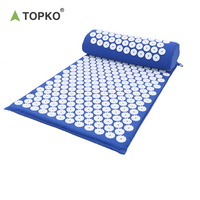 TOPKO en stock vente chaude soulagement de la douleur dos/pied tapis de thérapie d'acupuncture Point Massage tapis d'acupuncture et oreiller
