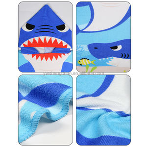 Động vật thêu nén Polyester trùm đầu khăn trẻ em nhanh chóng-khô bãi biển Khăn Poncho - Product Image 6