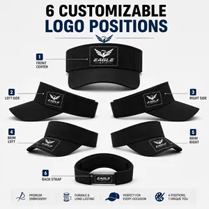 Factory Wholesale Custom Printed Logo Multi Color Lightweight Advertising Sports Cap for <b>Men</b> Women Outdoor <b>Sun</b> Visor <b>Hat</b> - Product Image 2
