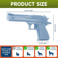 Jouets à mâcher pour chiens en nylon résistant de qualité alimentaire en forme de pistolet Desert Eagle vert armée Wishbone, saveur réelle pour les chiens agressifs