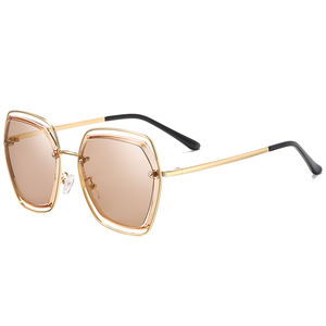 <b>Light</b> Women <b>Shade</b> Sunglasses 2022 New Fashion High Quality Wholesale square Women Custom Metal Designer Polarized Sunglasses - Product Image 1