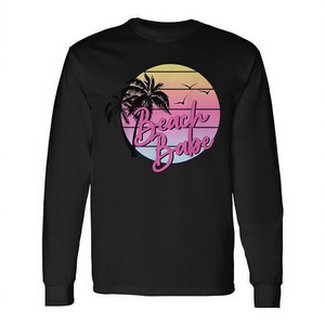 Camiseta de Manga Larga Beach Babe, Estilo Vintage, Ambiente Veraniego, Estilo Vacacional - Product Image 2