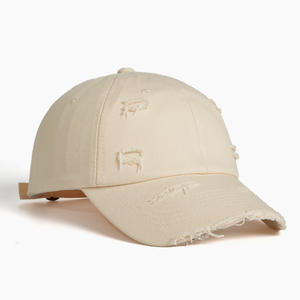 Marque de mode distinctive pur coton casquette de Baseball Style Hip Hop déchiré Design portable pour hommes femmes nouveau Style extérieur de rue - Product Image 2