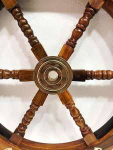 ของตกแต่งบ้านแบบแขวนผนัง,ที่แขวนรูปสมอเรือทำจากไม้โบราณขนาด30นิ้ว - Product Image 4