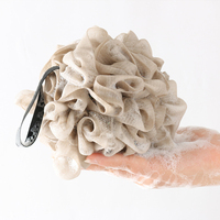 Éponge de Douche Exfoliante en Maille pour le Corps, Réutilisable, en Fibre de Boule, pour Éliminer les Peaux Mortes, Fleur de Bain, Vente en Gros Direct Usine